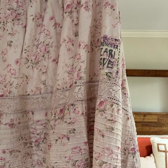 Magnolia Pearl Delicate Pink Floral Maxi Skirt - Picture 2 of 3